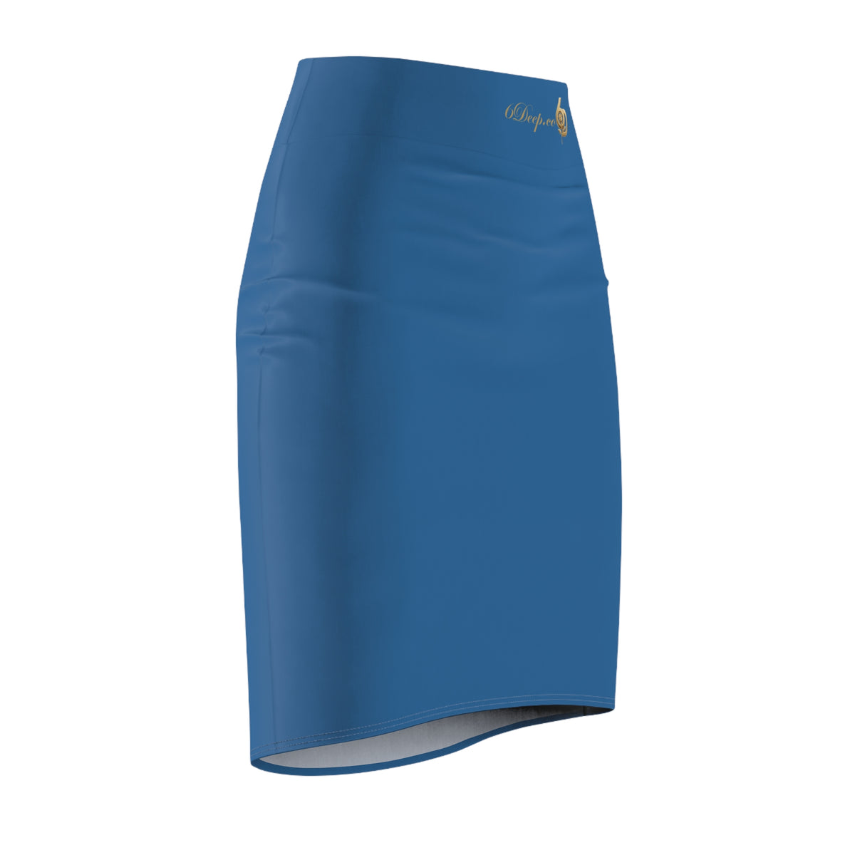 Indigo Blue High Waist Pencil Skirt