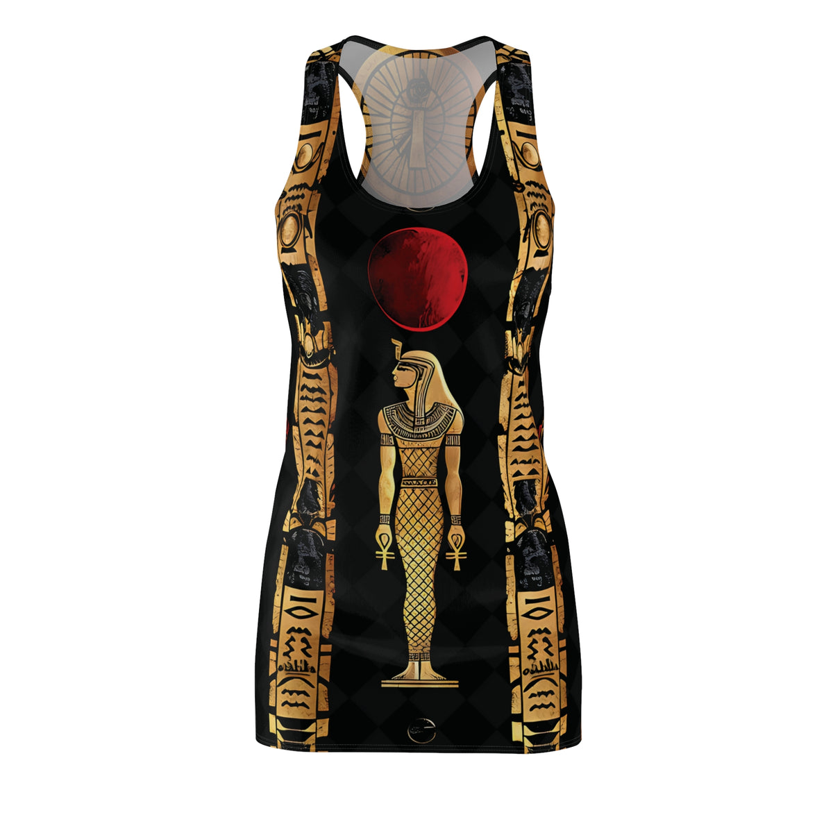 Limited Edition Egyptian Goddess Racerback Dress — Red Sun & Pharaoh (Shop the Look) "Slides sold separately"