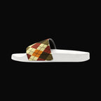 Men's Plaid Slide Sandals — Removable Strap (Matching the Men's Fitted Embroidered Jogger &amp; Top)