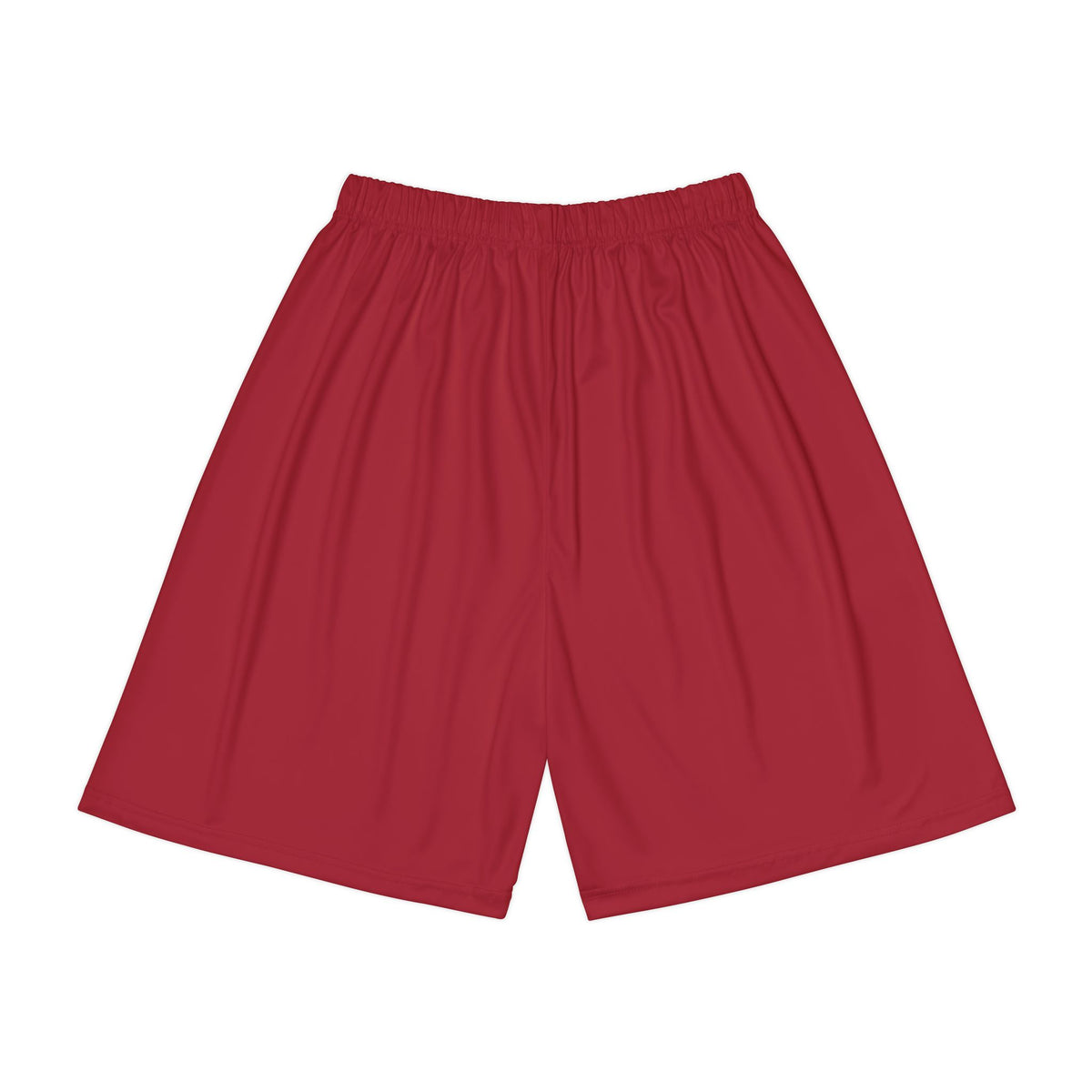 Men's Athletic Shorts with Teddy Bear Graphic — Red Sport Shorts