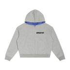 Men's  Gray 6deep Plaid Boxy Zip Hoodie  (Shop The look bottoms Sold Separately)