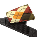 Men's Plaid Slide Sandals — Removable Strap (Matching the Men's Fitted Embroidered Jogger &amp; Top)