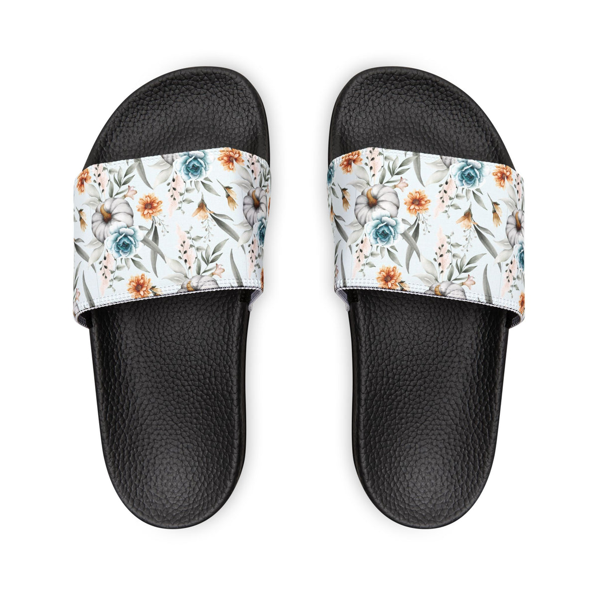 Floral Spring Watercolor Slide Sandals — Removable-Strip