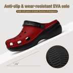 6Deep True Red High-Heeled Clogs