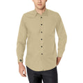 Men's Warm Sand Accent Long Sleeve Button-Down Shirt