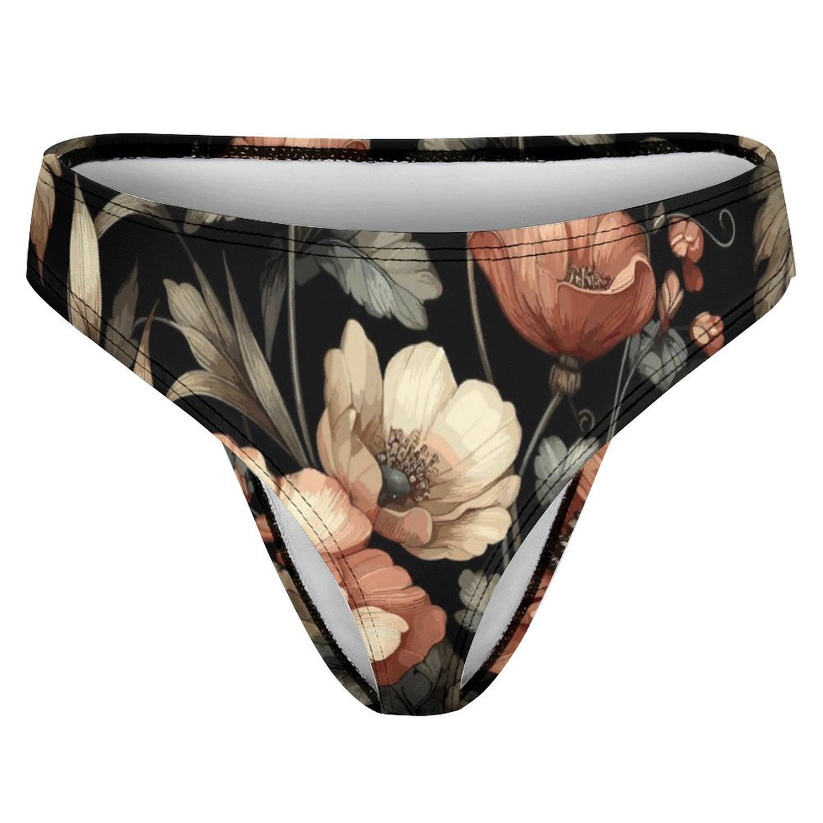 Midnight Blossom Thong