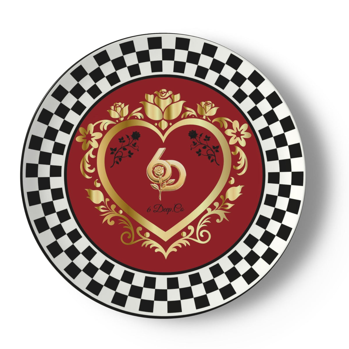 6 Deep Princess Collection – Royal Ruby Bone China Plates
