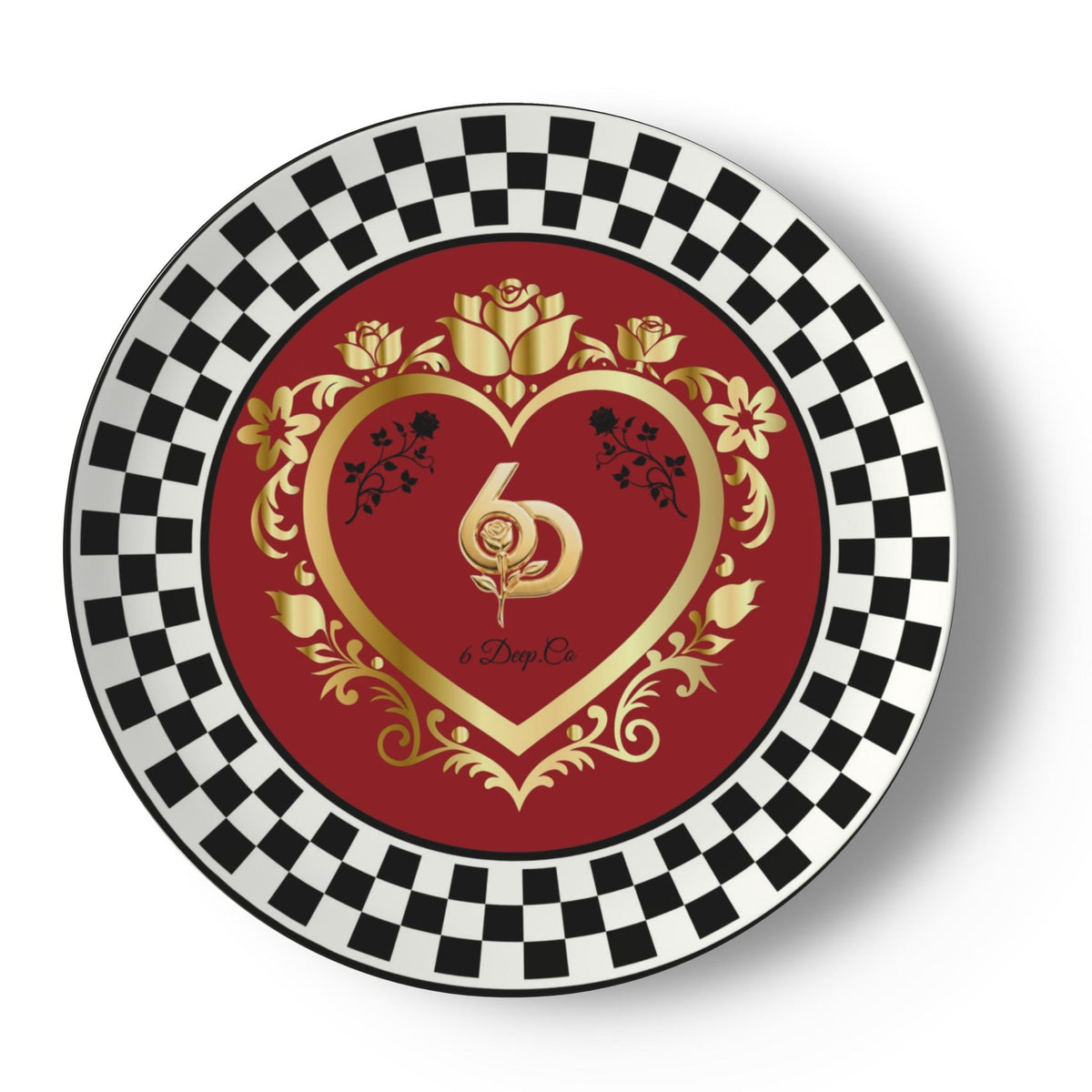 6 Deep Princess Collection – Royal Ruby Bone China Plates