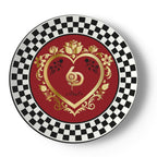 Made in London 6 Deep Princess Collection – Royal Ruby Bone China Plates