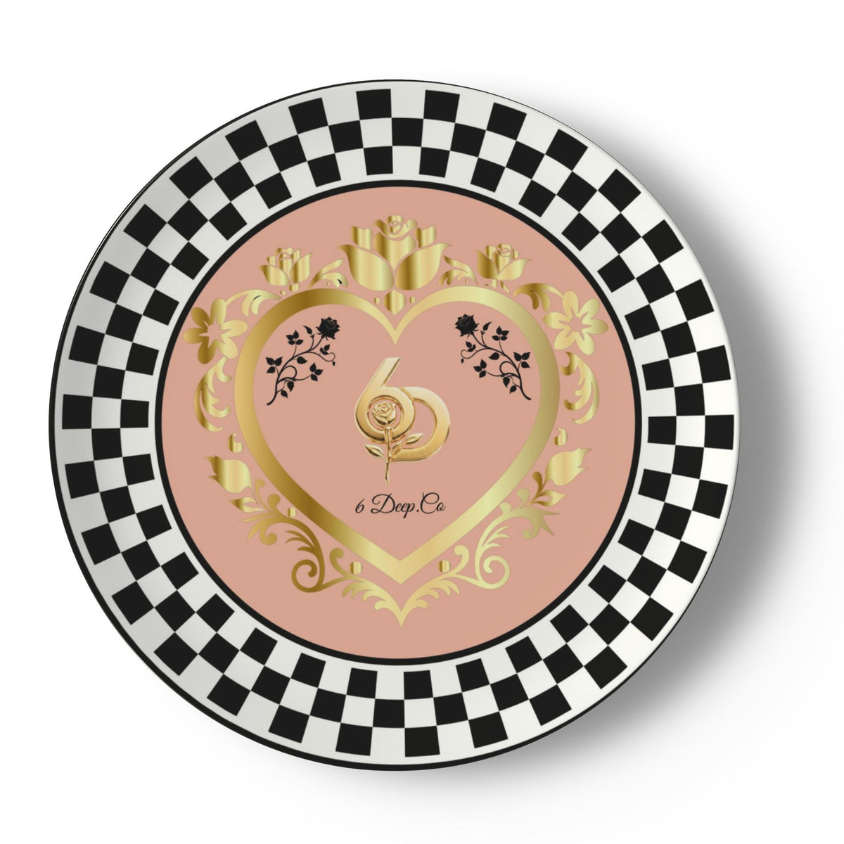 6 Deep Princess Collection – Soft Peach Bone China Plates