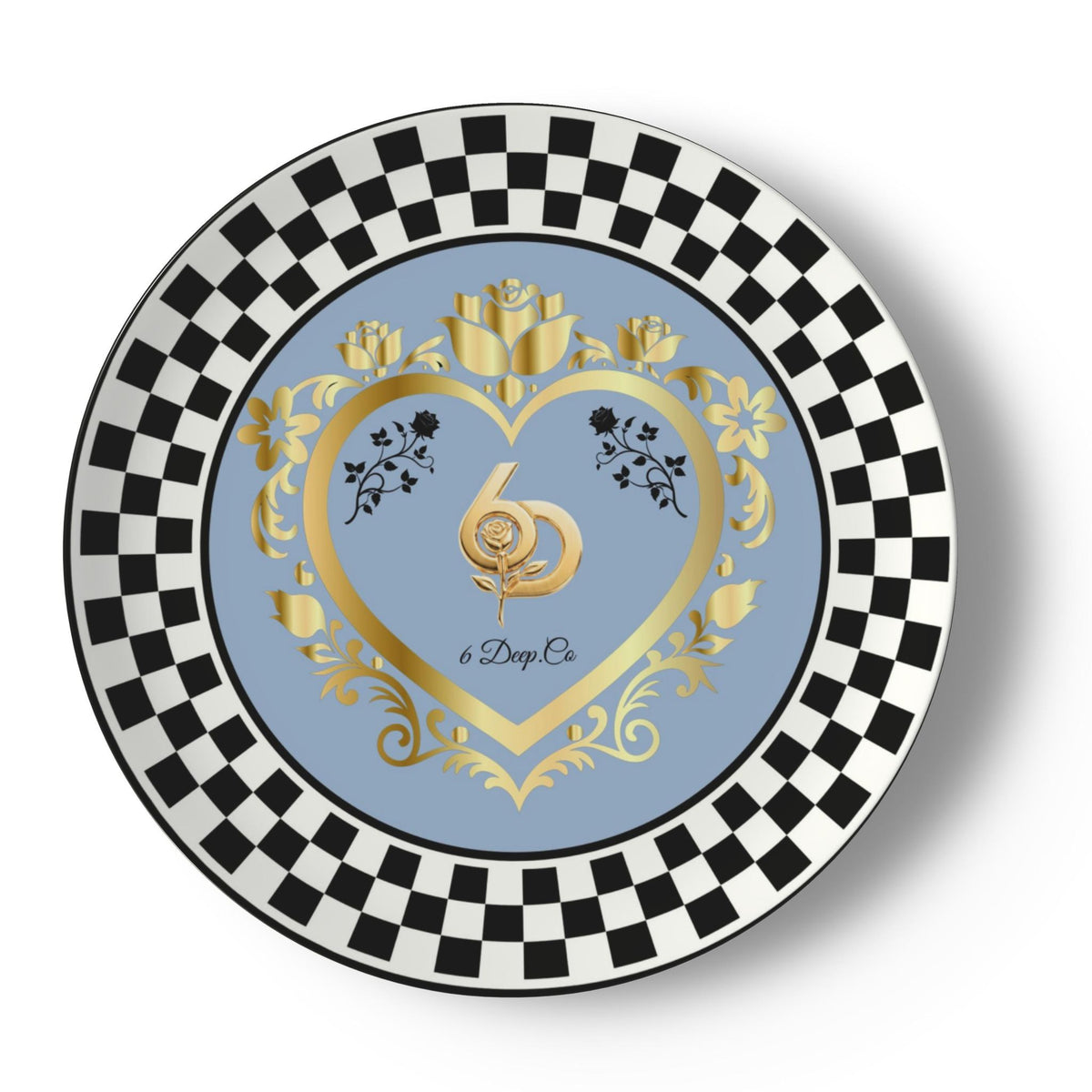 Made in London 6 Deep Princess Collection – Sky Blue Bone China Plates