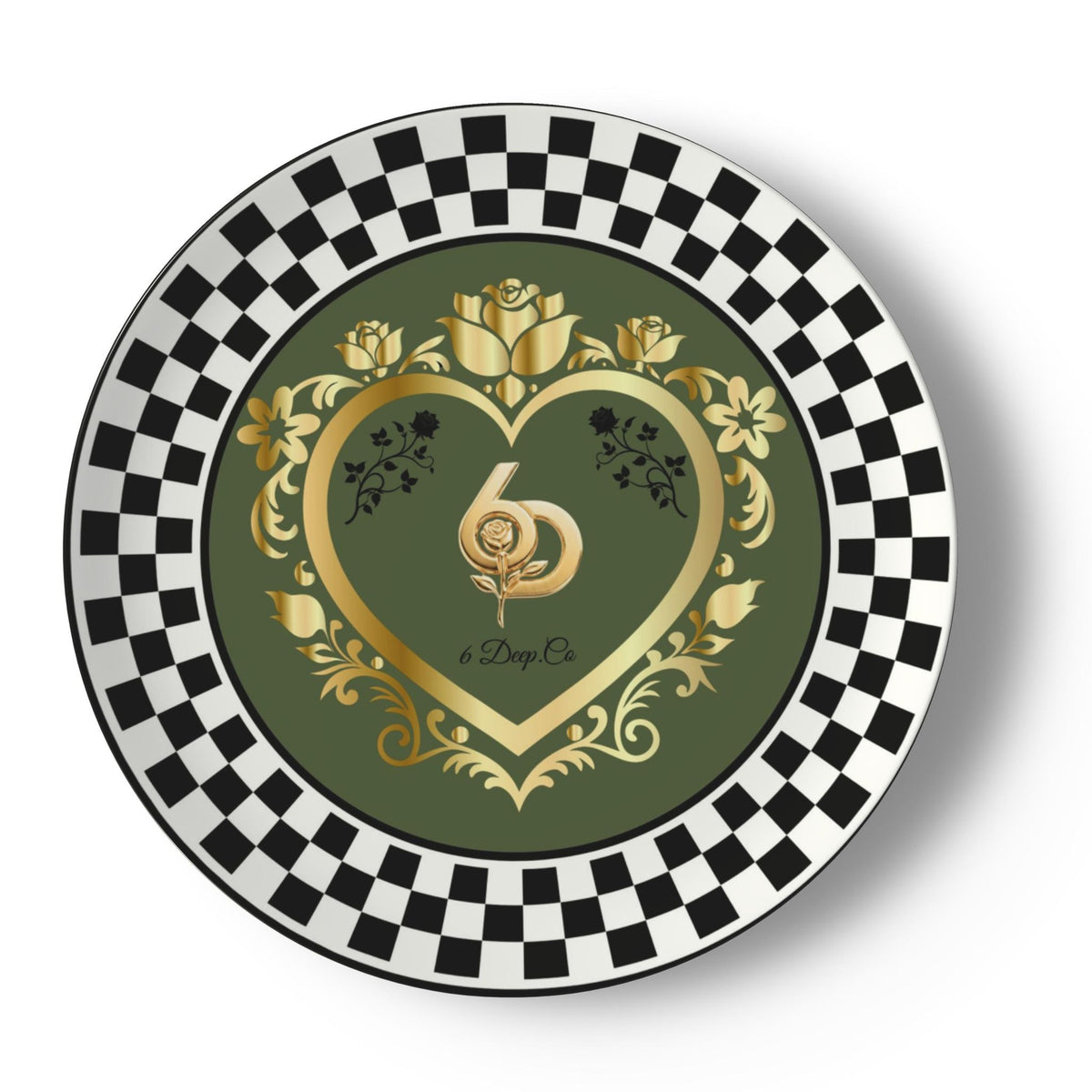 6 Deep Princess Collection – Forest Emerald Bone China Plates