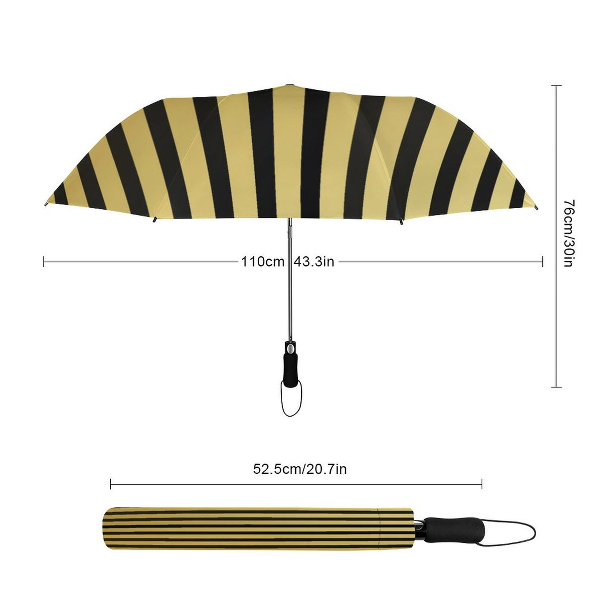 6deep Yellow & Black Automatic Umbrella