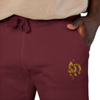 Men's Fitted Embroidered — Cozy Fall Fleece Sweatpants