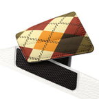 Men's Plaid Slide Sandals — Removable Strap (Matching the Men's Fitted Embroidered Jogger &amp; Top)