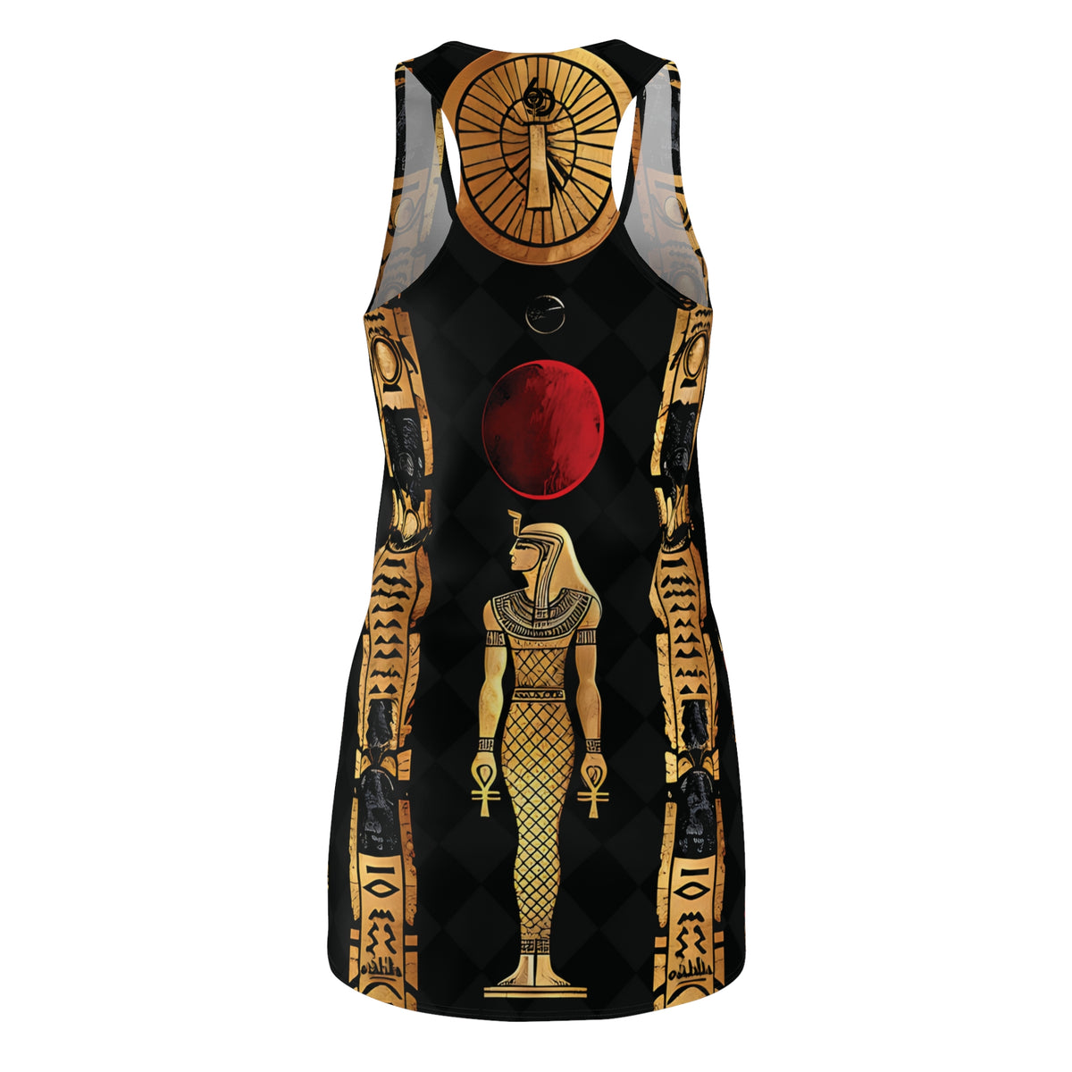 Limited Edition Egyptian Goddess Racerback Dress — Red Sun & Pharaoh (Shop the Look) "Slides sold separately"