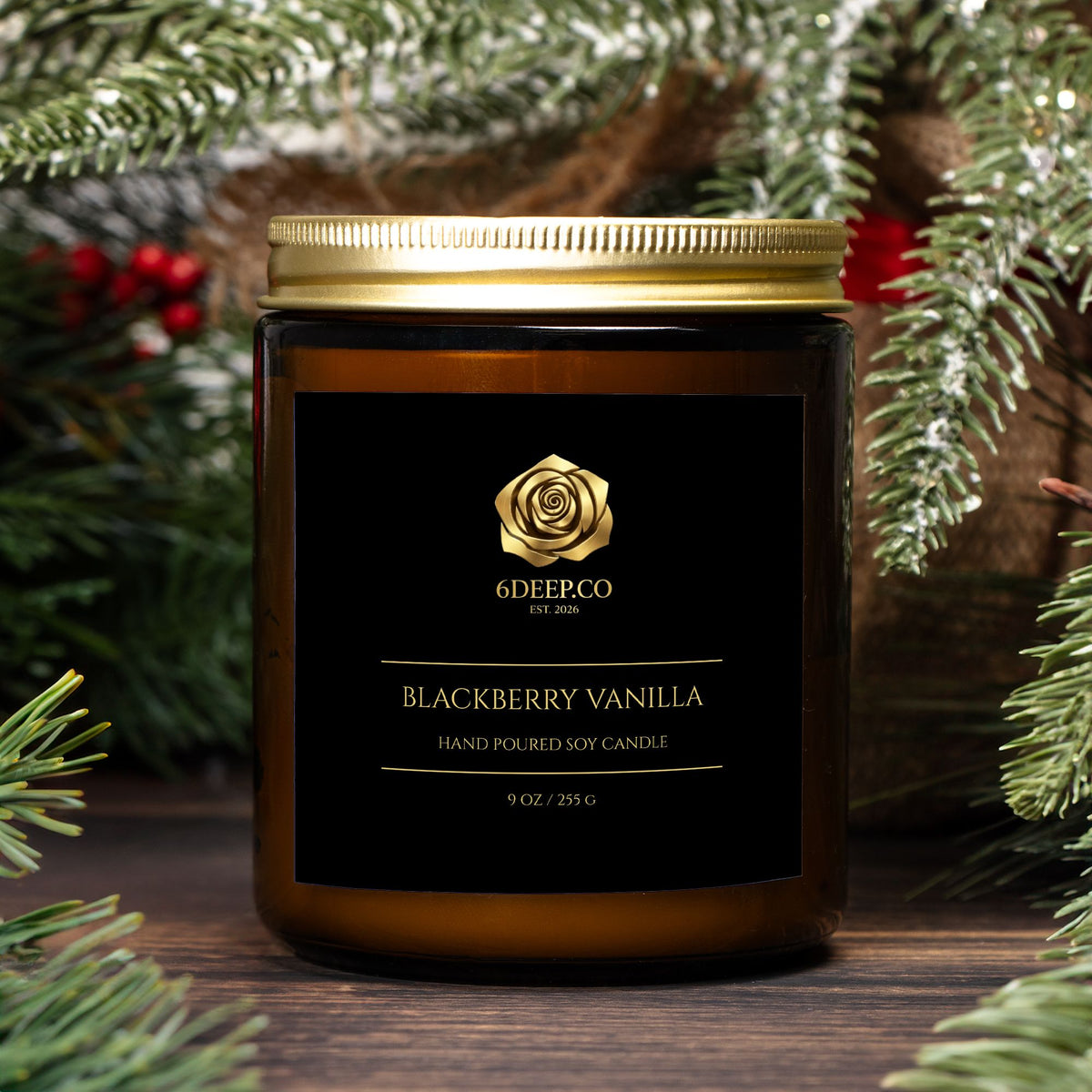 Blackberry Vanilla Luxury Scented Candle