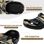 6Deep Urban Slate Camo High-heeled Clogs