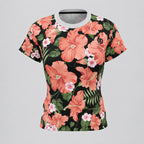 Women's Floral Hibiscus Tee. (Available in two fabric weights: an airy 4 oz lightweight knit and a sturdy 6 oz heavyweight cotton).