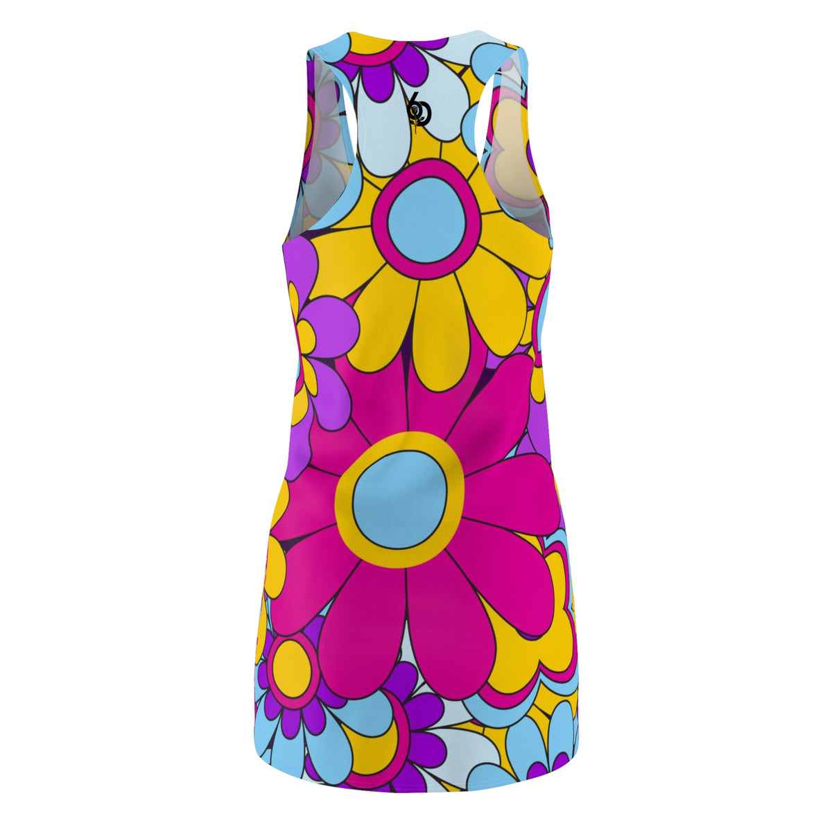 Super Cute Racerback Dress — Bright Retro Floral (Shop the Look) "Slides sold separately"
