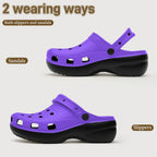6Deep Purple Passion High-Heeled Clogs