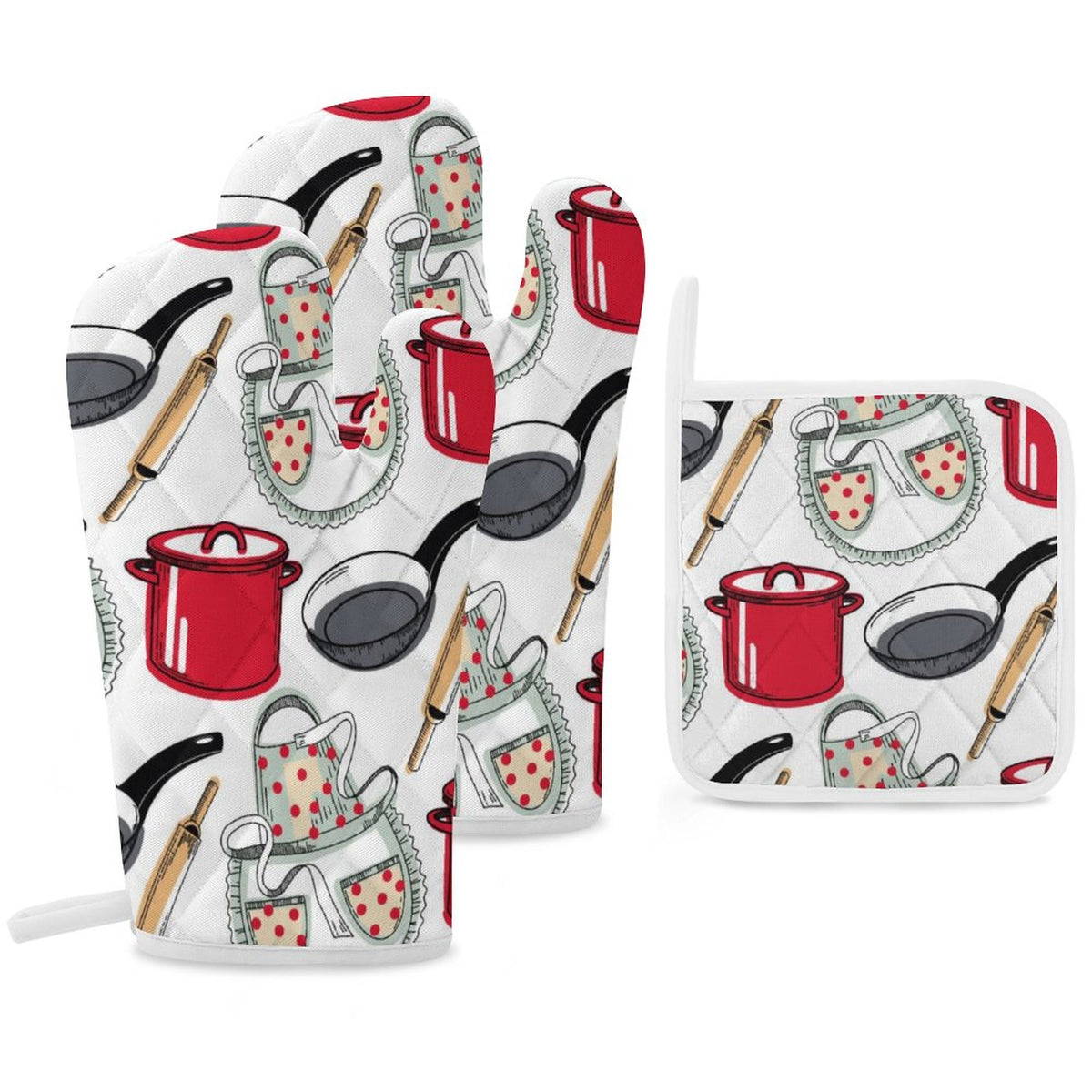 Oven Mitt & Pad Kitchen Set of 3
