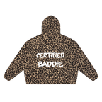 Certified Leopard Baddie  Full Zip Hoodie     (Shop The look Joggers Sold Separately)