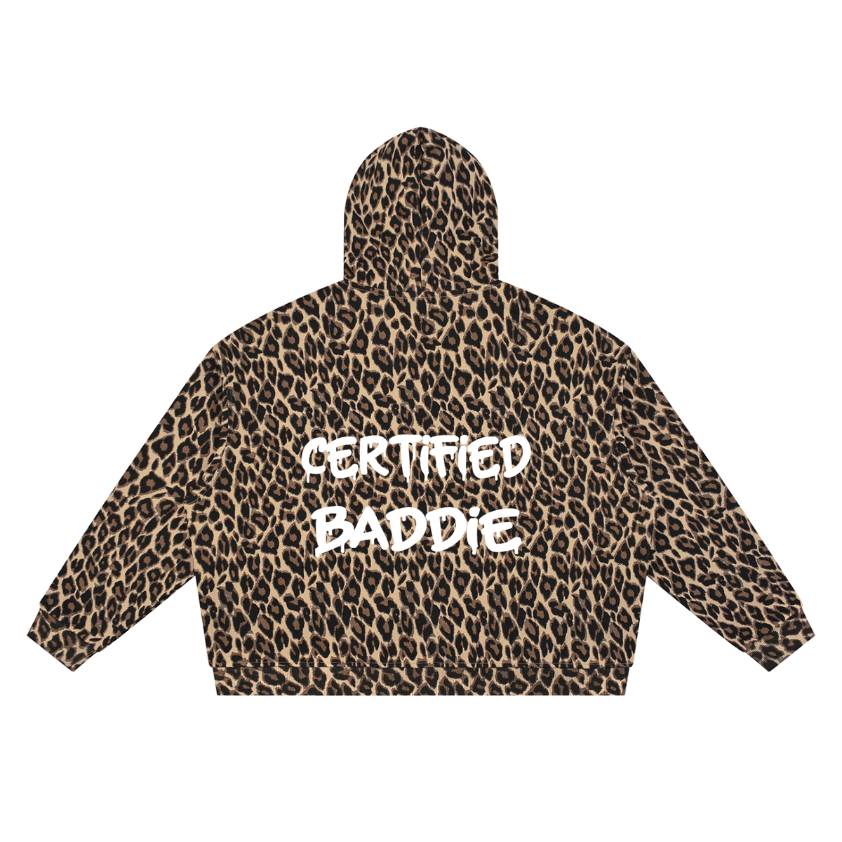 Certified Leopard Baddie  Full Zip Hoodie     (Shop The look Joggers Sold Separately)