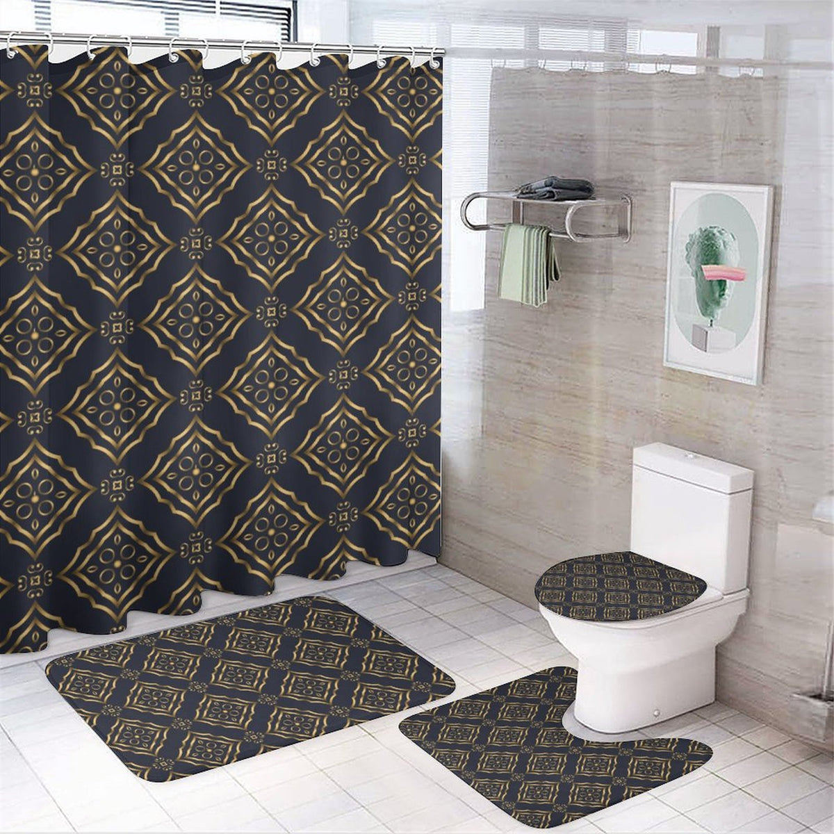 King Royal 4-Piece Bathroom Decor Set
