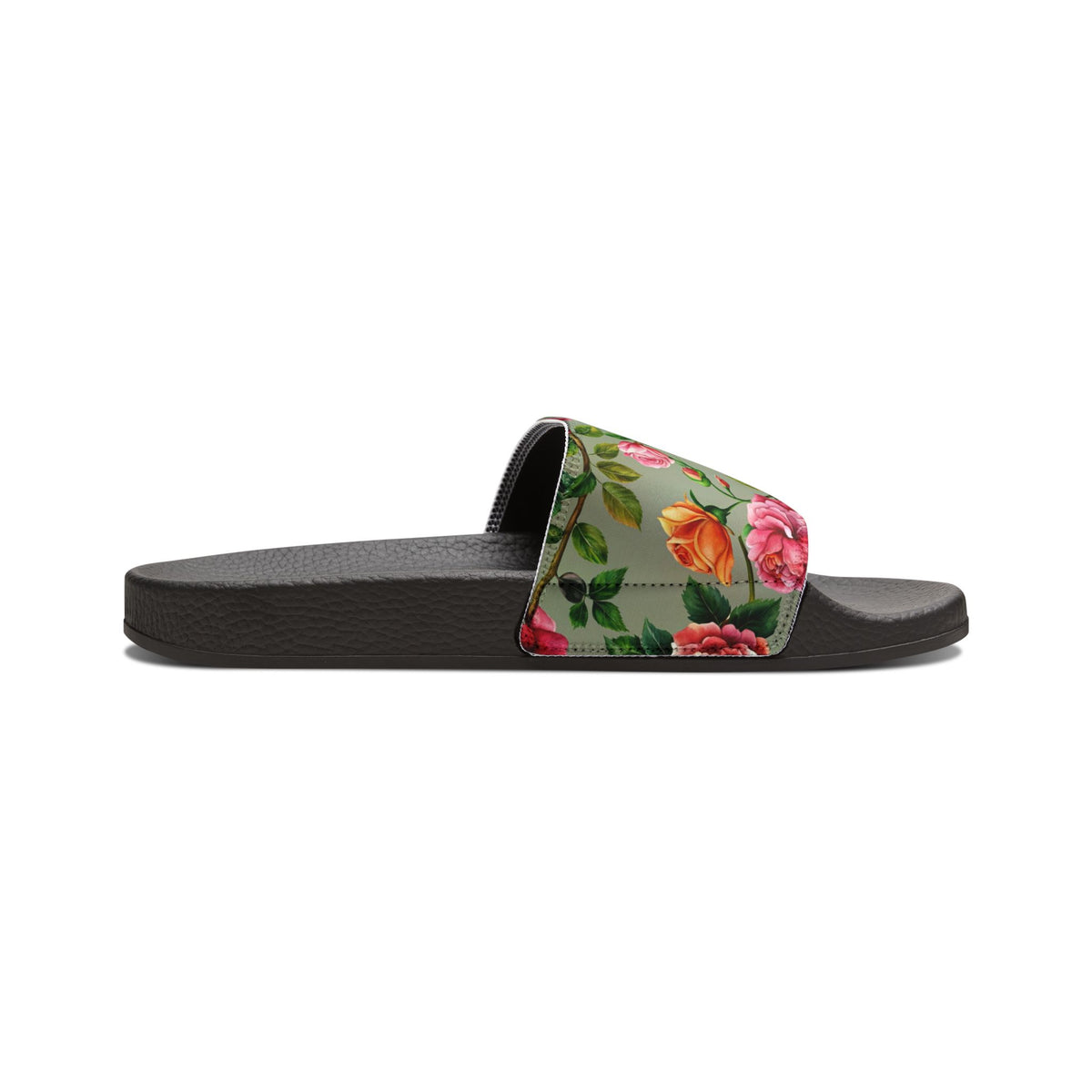 Floral Rose Slide Sandals — Women's Removable-Strap Pool Slides