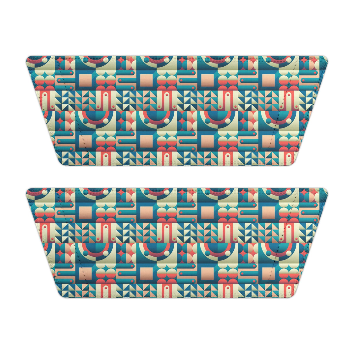 Women’s Slide Sandals — Colorful Geometric Removable-Strap
