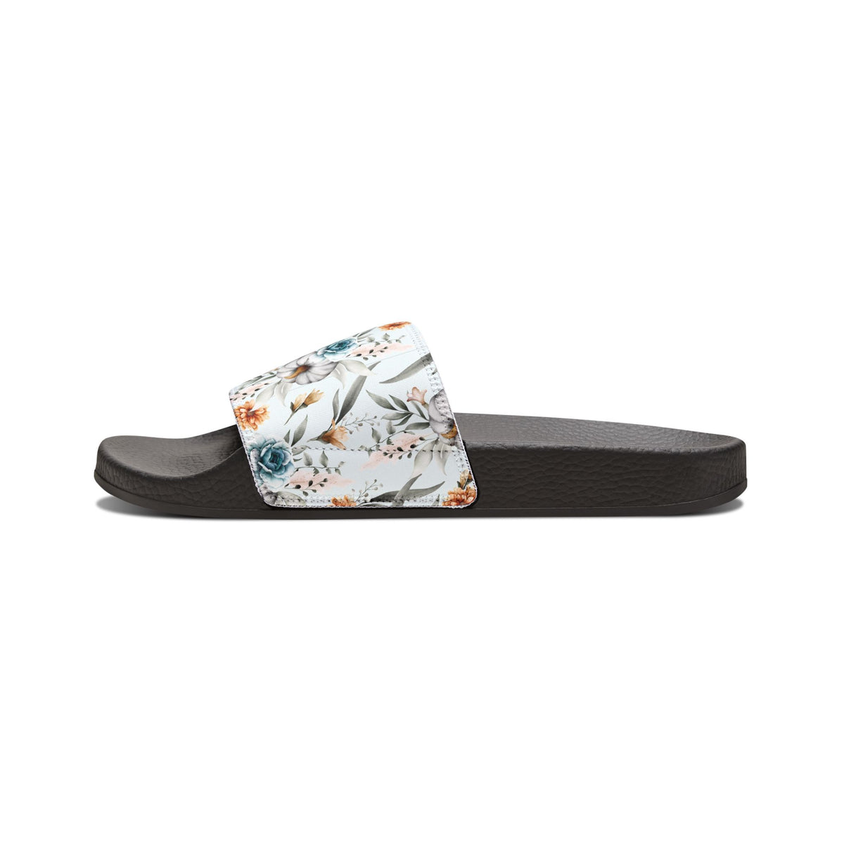 Floral Spring Watercolor Slide Sandals — Removable-Strip