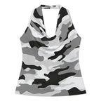 Urban Grey Camo Halter Tank Top