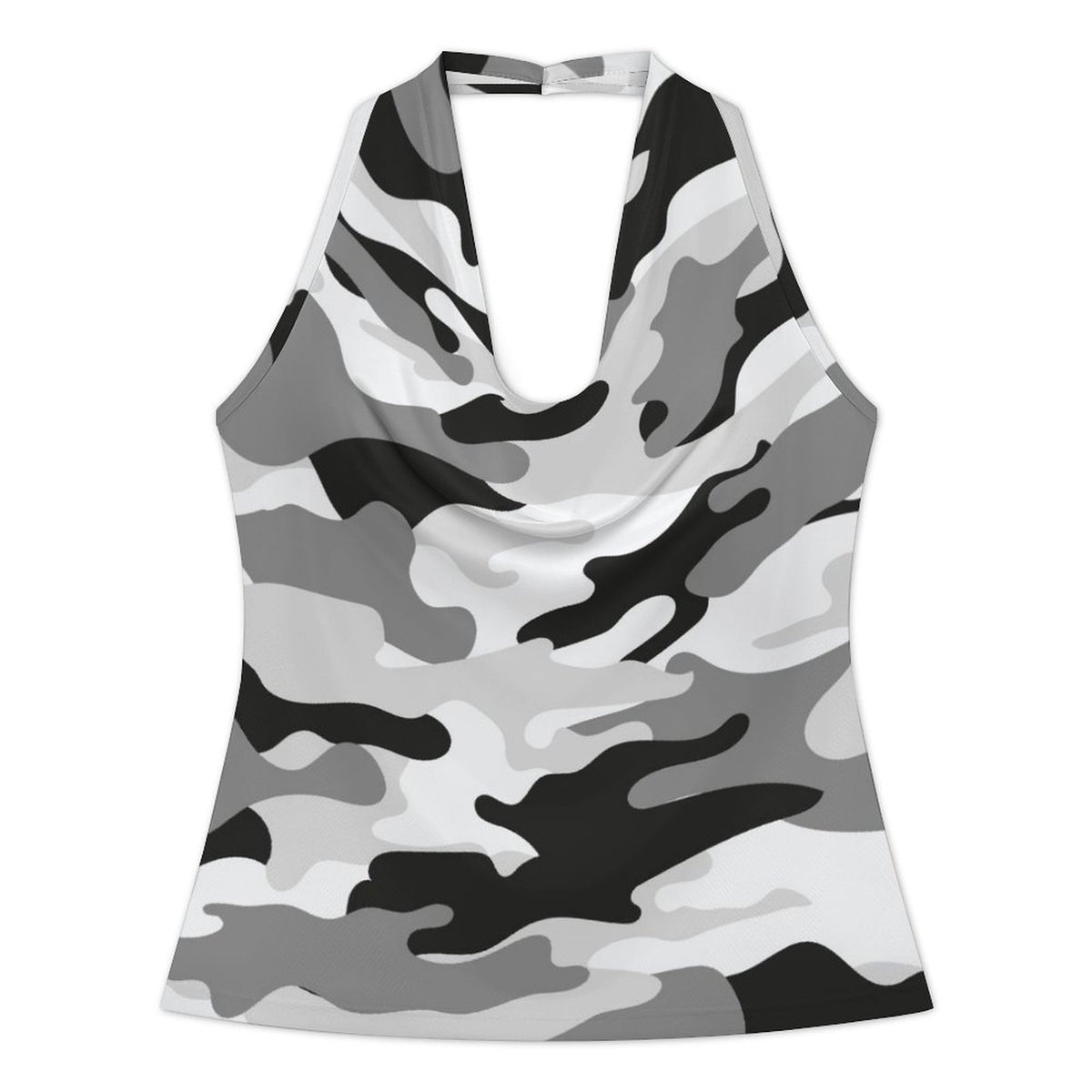Urban Grey Camo Halter Tank Top