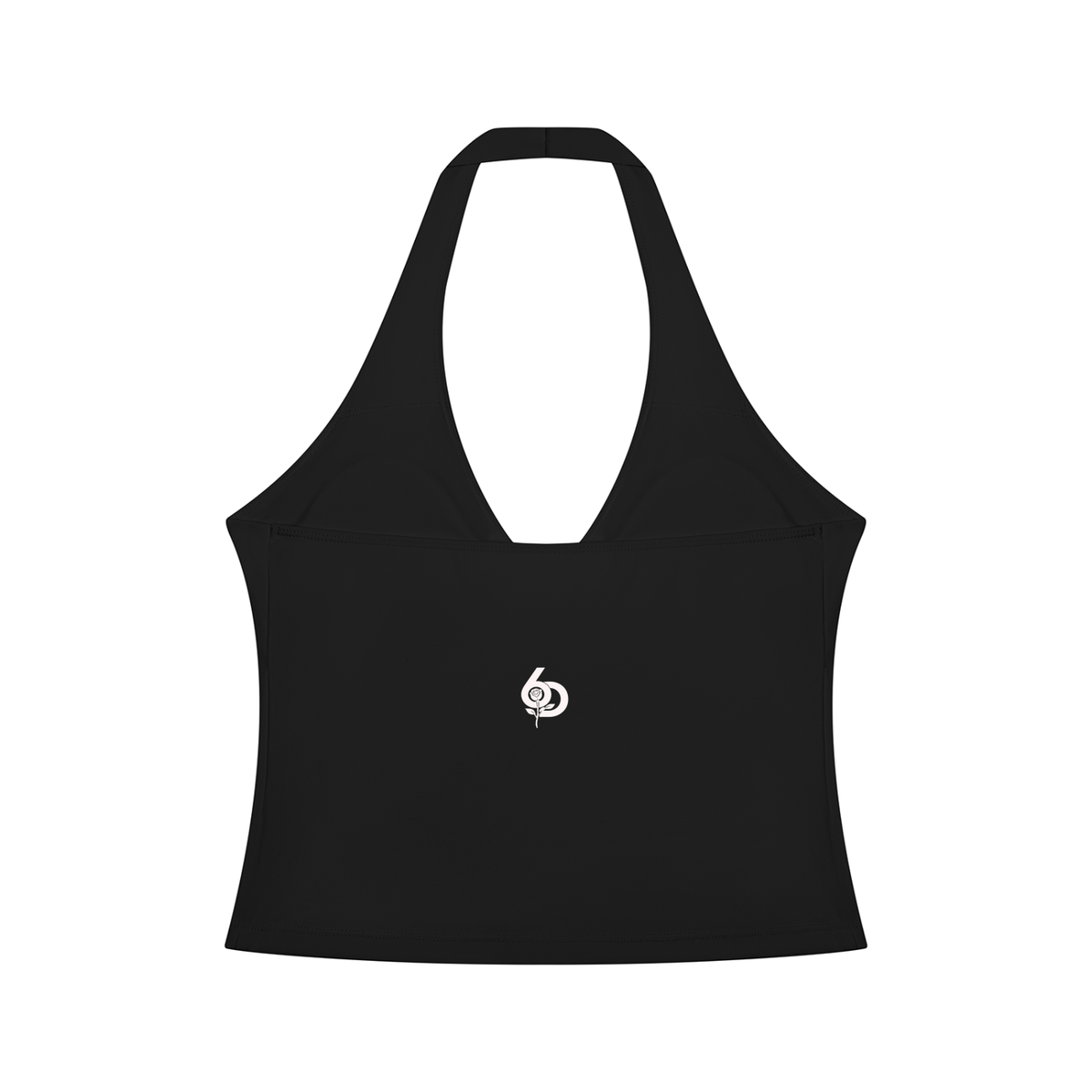 Women’s Ruched Halter Yoga Tank Top Black