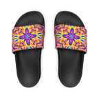Psychedelic Flower Slide Sandals — Women's Removable-Strap Pool Slides