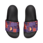 Women's Geometric Slide Sandals — Removable Strap Purple Red Abstract (Shop the Look)