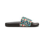 Women’s Slide Sandals — Colorful Geometric Removable-Strap
