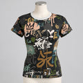 Women's Brooklyn Vibe Graffiti Tee. ( Available in two fabric weights: an airy 4 oz lightweight knit and a sturdy 6 oz heavyweight cotton).
