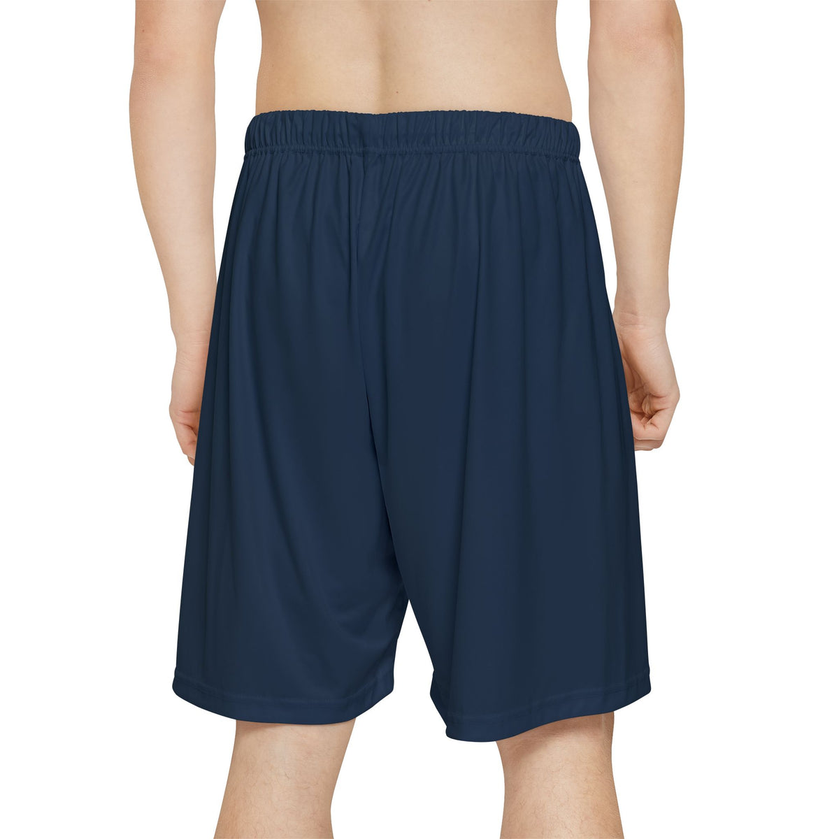 Navy Athletic Shorts with Tiny Teddy Graphic