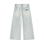 Men's 6deep Vintage Wash Wide Leg Denim Jeans