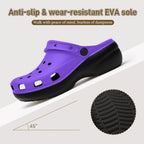 6Deep Electric Lavender  High-heeled Clogs
