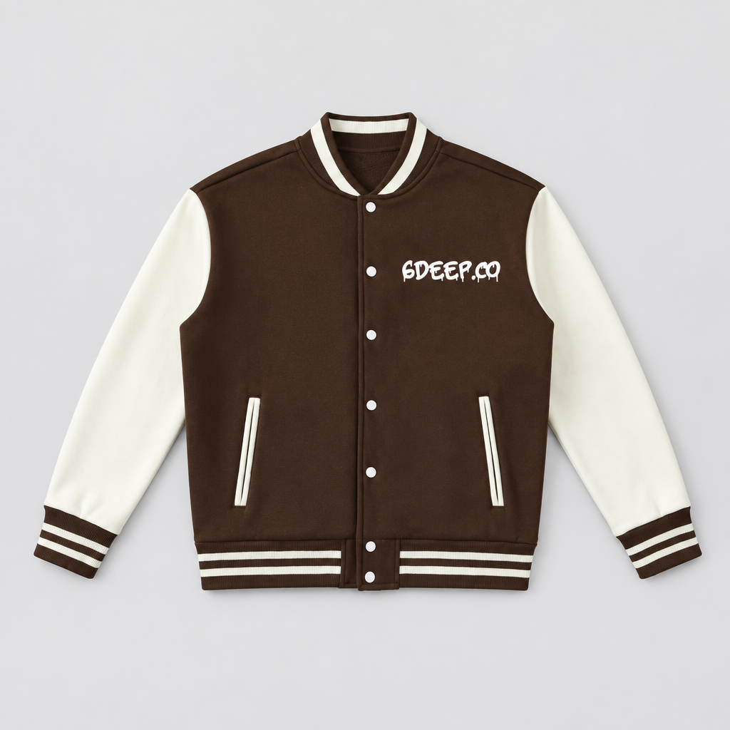 6DEEP Two-Tone Fleeced Varsity Jacket (Hot Item)