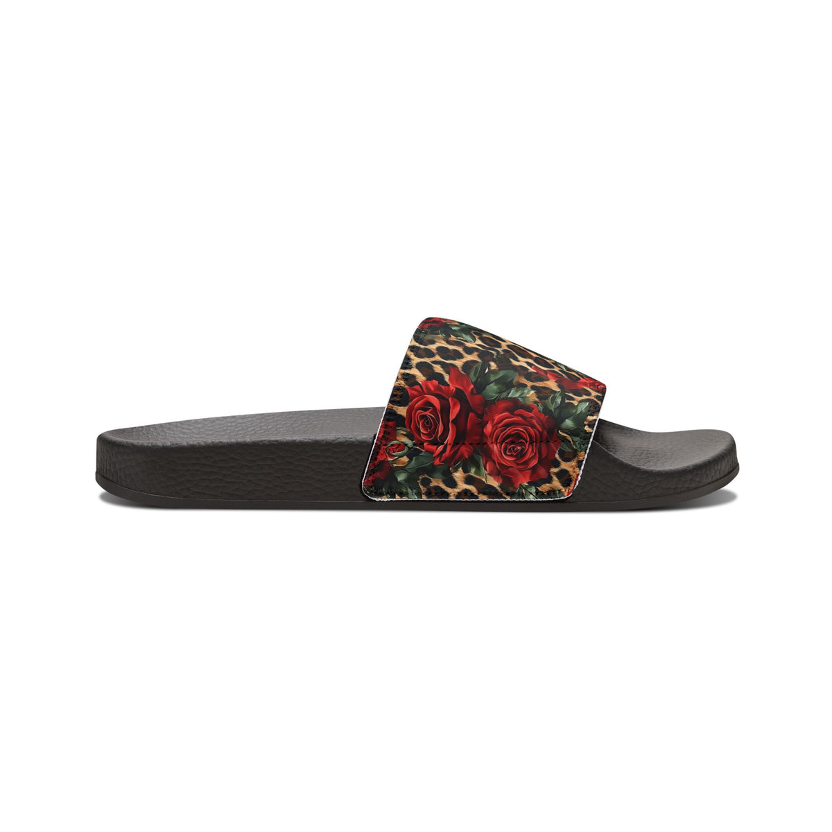 Women's Sexy Leopard & Rose Slide Sandals — Removable-Strap