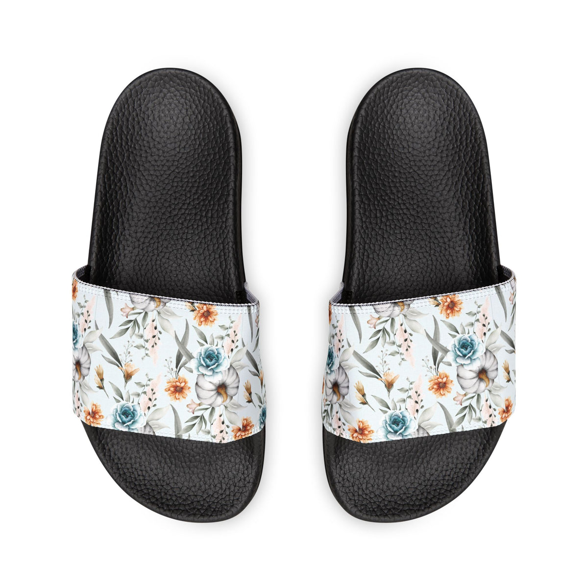 Floral Spring Watercolor Slide Sandals — Removable-Strip