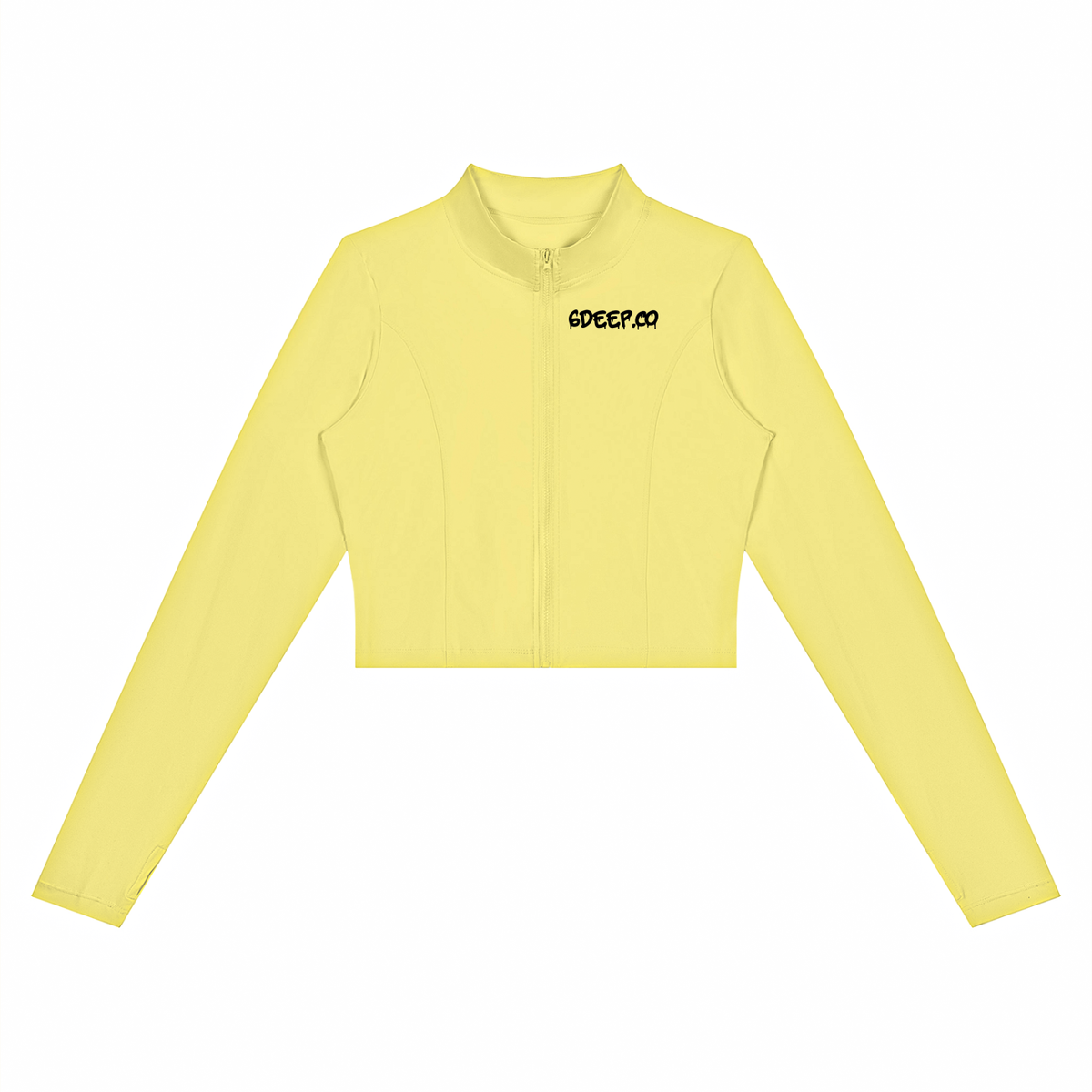Women’s Crop Yoga Sports Jacket Yellow