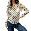 100gsm High Neck Mesh Top For Women(All-Over Printing) Bee