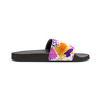 Women's Abstract Pastel Brushstroke Slide Sandals - Removable Strap