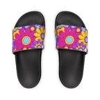 Women's Super Cute Retro Floral Slide Sandals Removable-Strap