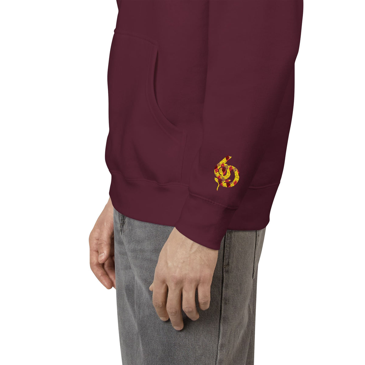 Men's Fitted Embroidered Hoodie — Cozy Fall Fleece